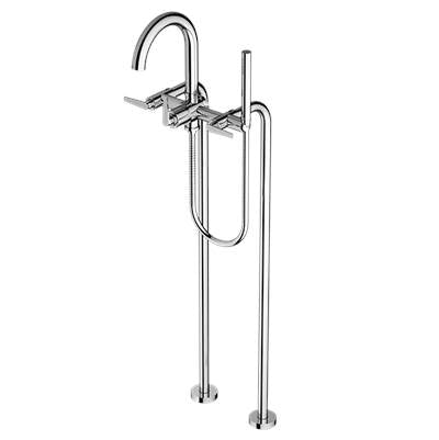 Santec 7051HN35 - Floor Mount Tub Filler With Hand Shower