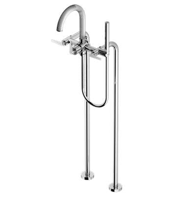 Santec 7051HO65 - Floor Mount Tub Filler With Hand Shower