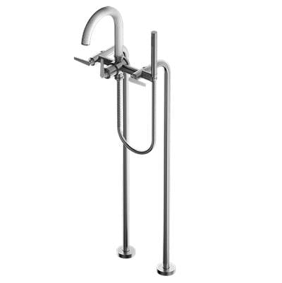 Santec 7051HO75 - Floor Mount Tub Filler With Hand Shower