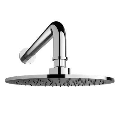 Santec 70792121 - 8'' Round All Brass Rain Head With Arm And Flange