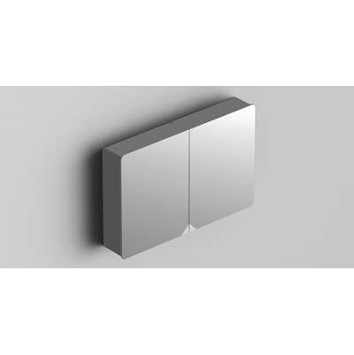 Sonia 153442 - Sonia -Mirror Cabinet 35'', 2 Doors, Metal Grey (D)
