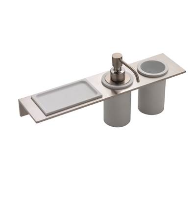 Treemme TR9073 - Wallmount Shelf With Soap Dispenser & Tumbler