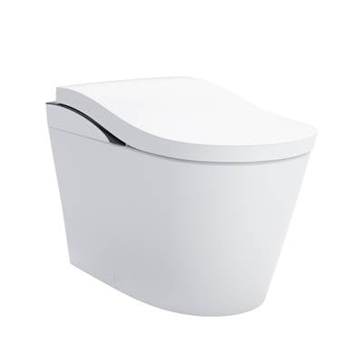 Toto MS8732CUMFG#01B - NEOREST LS Dual Flush 1.0 or 0.8 GF Integrated Bidet Toilet, Cotton White with Black Trim