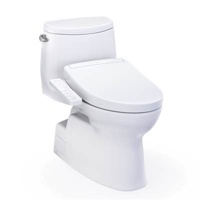Toto MW6143346CEFG#01 - WASHLET+ Carlyle II One-Piece Elongated 1.28 GPF Toilet and WASHLET+ S2 Bidet Seat, Cotton White