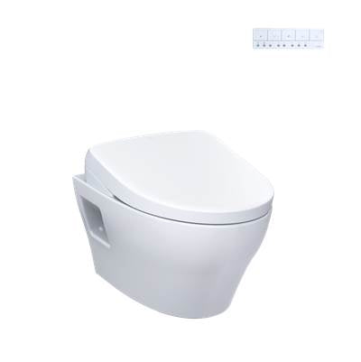 Toto CWT4284726CMFG#MS - WASHLET+ EP Wall-Hung Elongated Toilet with S7 Contemporary Bidet Seat and DuoFit In-Wall 0.9 and 1.28 GPF Dual-Flush Tank System, Matte Silver