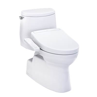 Toto MW6143346CUFG#01 - WASHLET+ Carlyle II 1G One-Piece Elongated 1.0 GPF Toilet and WASHLET+ S2 Bidet Seat, Cotton White