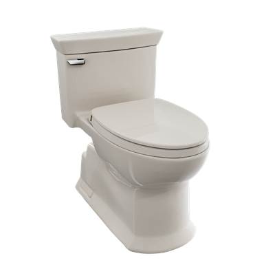 Toto MS964124CEFG#12 - Soir1/2e One Piece Elongated 1.28 GPF Universal Height Skirted Toilet with CeFiONtect, Sedona Beige
