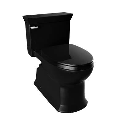 Toto MS964124CEF#51 - Soir1/2e One Piece Elongated 1.28 GPF Universal Height Skirted Toilet, Ebony