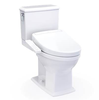 Toto MW4943346CEMFG#01 - WASHLET+ Connelly Two-Piece Elongated Dual Flush 1.28 and 0.9 GPF Toilet and WASHLET S2 Bidet Seat, Cotton White
