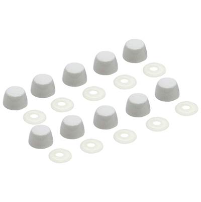 Toto THU098#01 - Bolt Cap Set (10 Sets Ea) Toilets & Bt500A/500B Cotton