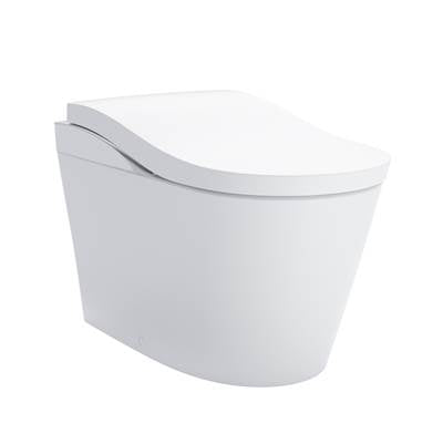 Toto MS8732CUMFG#01S - NEOREST LS Dual Flush 1.0 or 0.8 GF Integrated Bidet Toilet, Cotton White with Silver Trim