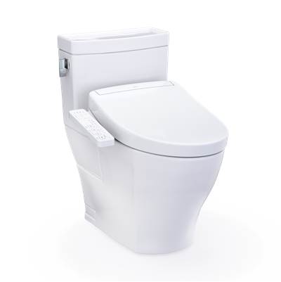 Toto MW6243346CEFG#01 - WASHLET+ Legato One-Piece Elongated 1.28 GPF Toilet and WASHLET S2 Bidet Seat, Cotton White