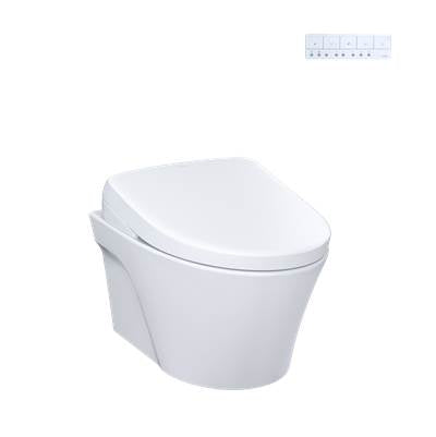 Toto CWT4264726CMFG#MS - WASHLET+ AP Wall-Hung Elongated Toilet with S7 Contemporary Bidet Seat and DuoFit In-Wall 0.9 and 1.28 GPF Dual-Flush Tank System, Matte Silver