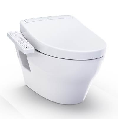 Toto CWT4283346CMFG#MS - WASHLET+ EP Wall-Hung Elongated Toilet and WASHLET S2 Bidet Seat and DuoFit In-Wall 0.9 and 1.28 GPF Dual-Flush Tank System, Matte Silver