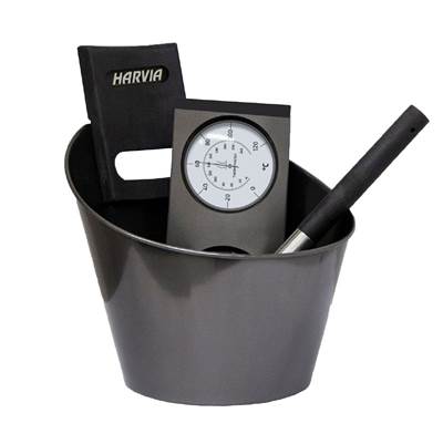 ThermaSol 14-SA006 - Deluxe Sauna Accessory Kit In Onyx Black Stainless Steel