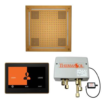 ThermaSol WHSP10S-AB - The Wellness Hydrovive Shower Package With 10'' Thermatouch Square