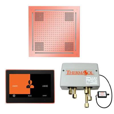 ThermaSol WHSP10S-COP - The Wellness Hydrovive Shower Package With 10'' Thermatouch Square
