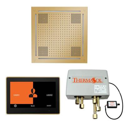 ThermaSol WHSP10S-PB - The Wellness Hydrovive Shower Package With 10'' Thermatouch Square