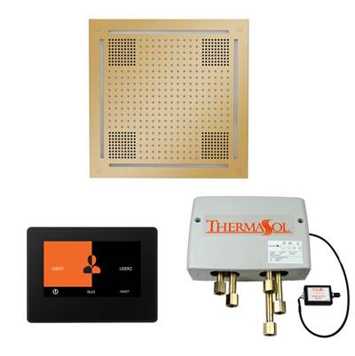 ThermaSol WHSP7S-PB - The Wellness Hydrovive Shower Package With 7'' Thermatouch Square