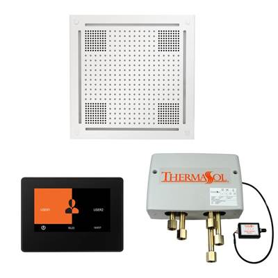 ThermaSol WHSP7S-WHT - The Wellness Hydrovive Shower Package With 7'' Thermatouch Square
