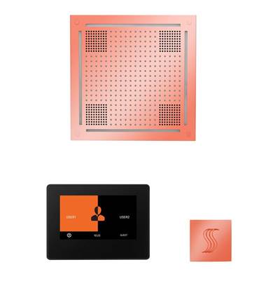 ThermaSol WHSTP7S-COP - The Wellness Hydrovive Steam Package With 7'' Thermatouch Square