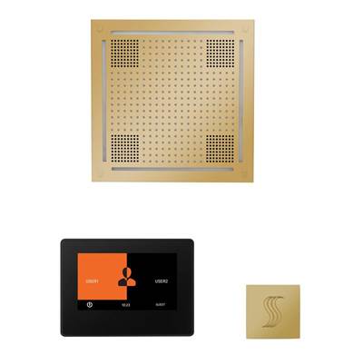 ThermaSol WHSTP7S-PB - The Wellness Hydrovive Steam Package With 7'' Thermatouch Square