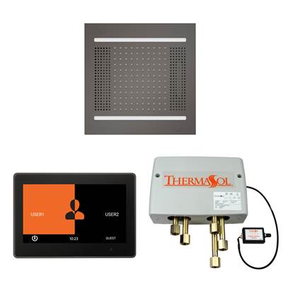 ThermaSol WH14SP10S-BN - The Wellness Hydrovive14 Shower Package With 10'' Thermatouch Square