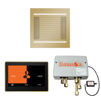 ThermaSol WH14SP10S-PB - The Wellness Hydrovive14 Shower Package With 10'' Thermatouch Square