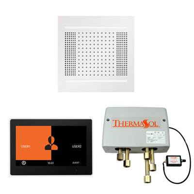 ThermaSol WH14SP10S-WHT - The Wellness Hydrovive14 Shower Package With 10'' Thermatouch Square