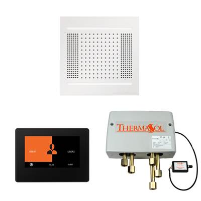 ThermaSol WH14SP7S-WHT - The Wellness Hydrovive14 Shower Package With 7'' Thermatouch Square