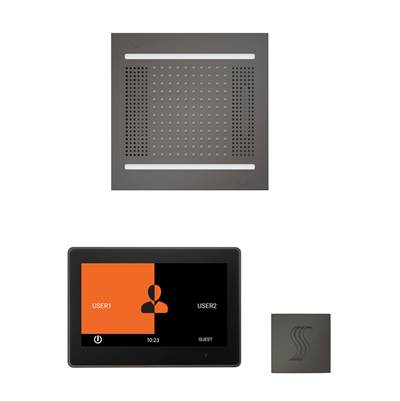 ThermaSol WH14STP10S-BN - The Wellness Hydrovive14 Steam Package With 10'' Thermatouch Square