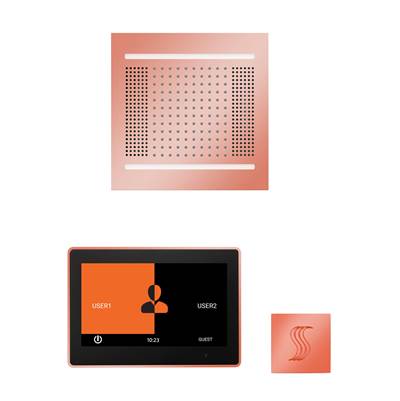 ThermaSol WH14STP10S-COP - The Wellness Hydrovive14 Steam Package With 10'' Thermatouch Square