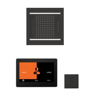 ThermaSol WH14STP10S-MB - The Wellness Hydrovive14 Steam Package With 10'' Thermatouch Square