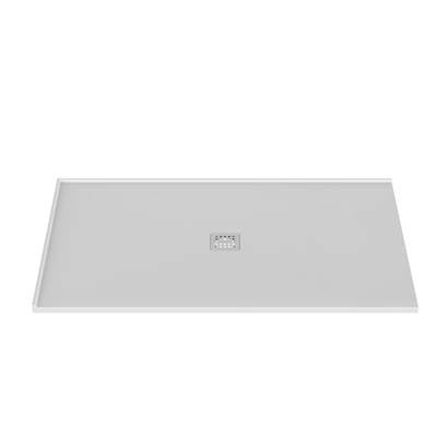 StoneTouch STSBCO6036L2WH - Waterproof 60X36 Shower Base - 2 Side Flange Left - Centered Drain