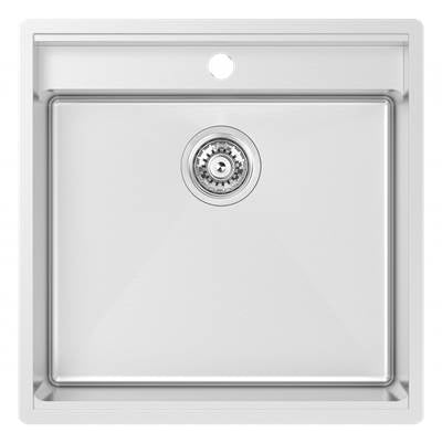 Zomodo FRC500T-316(K) - Outdoor 21'' Dm Single Sink & Tap Kit (W/Fibre-Rock Covers & Fold Down 316 Tap)