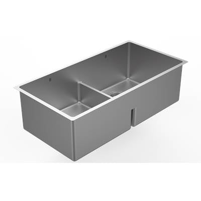 Zomodo PTC406DC-SX - 34'' 50/50 Double, Low Divide W/ Roll Grid + Drain Cover