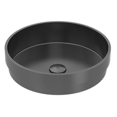 Zomodo VBC400R-I-BK - 16'' Round Vessel Sink, Sus304 Stainless Steel W/ Fixed Drain Kit