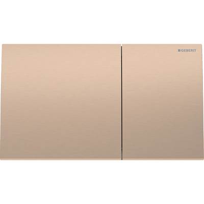 Geberit 115.622.QB.1 - Geberit Sigma70 Actuator Plate, Square, Dual Flush: Button: Red Gold / Brushed, Easy-To-Clean Coated, B=25Cm