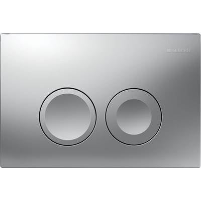 Geberit 115.125.46.5 - Geberit Delta25 Actuator Plate, Round, Dual Flush: Plate, Button: Chrome / Matt