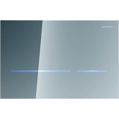 Geberit 116.090.SM.6 - Geberit Electronic Wc Flush Control, Mains Operation, For Sigma Concealed Cistern 12 Cm, With Sigma80 Actuator Plate, Square, Touchless: Reflective Glass - FaucetExpress.ca
