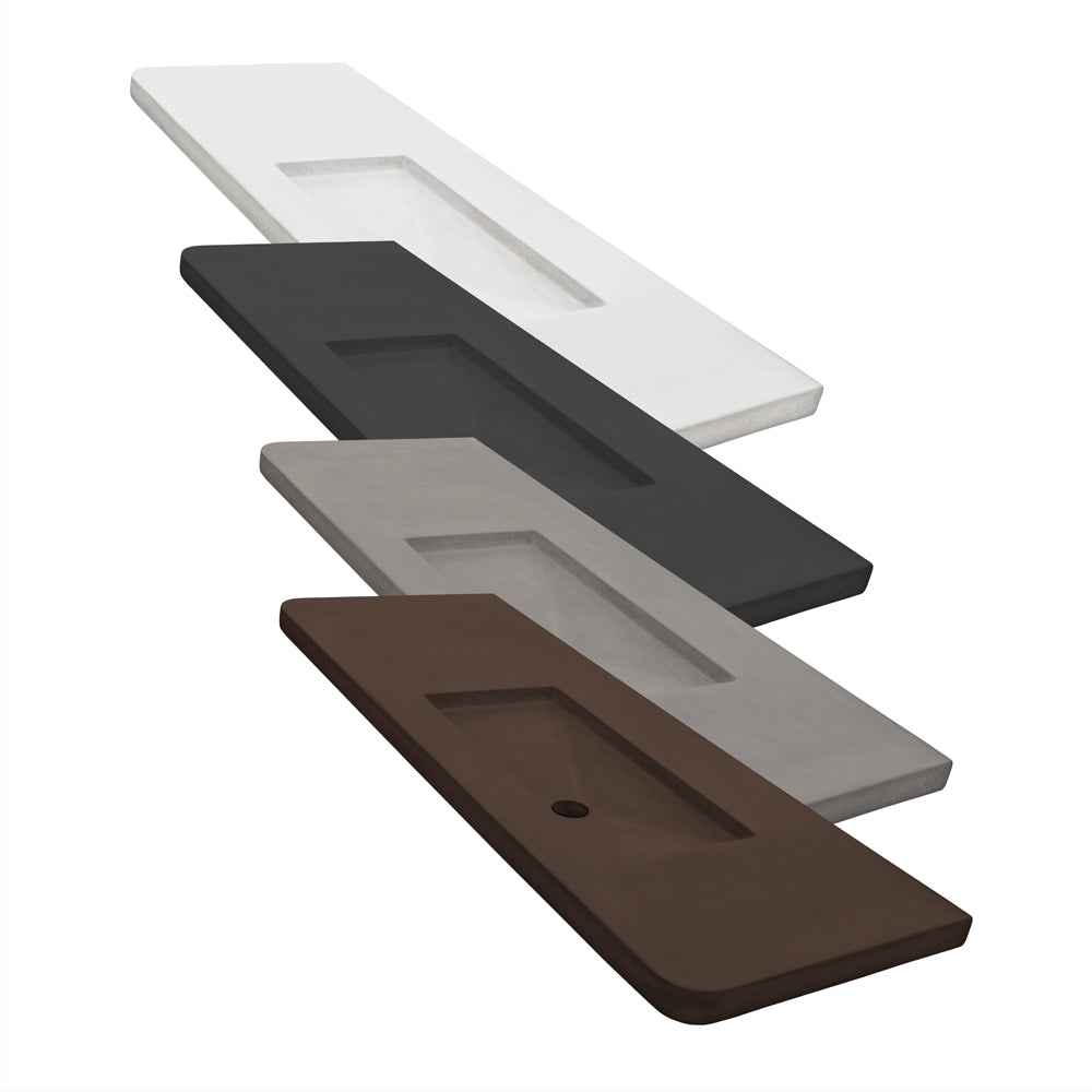 Lacava - Vanity Top Sink Made Of Concrete No Overflow, Used With Ntr-Ff-66 Or Ntr-Ada-66 Console Stand, No Faucet Holes