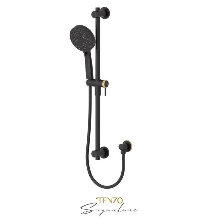 Tenzo KRD-362712-F-MB-BG - Sliding Bar Kit Bellacio-F Matte Black/ Brushed Gold