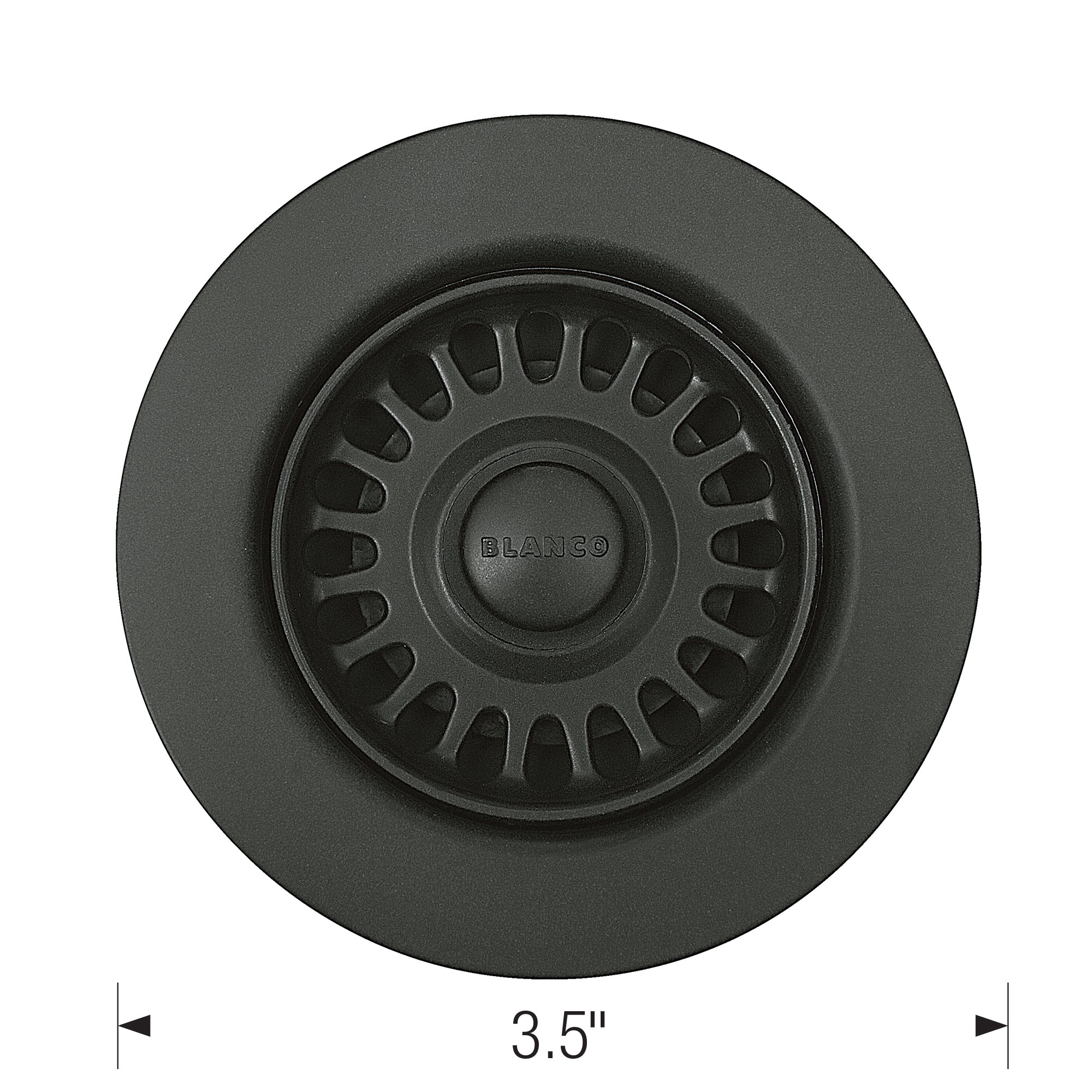 Blanco 240333- Colour-coordinated Metal Waste Flange, Anthracite - FaucetExpress.ca