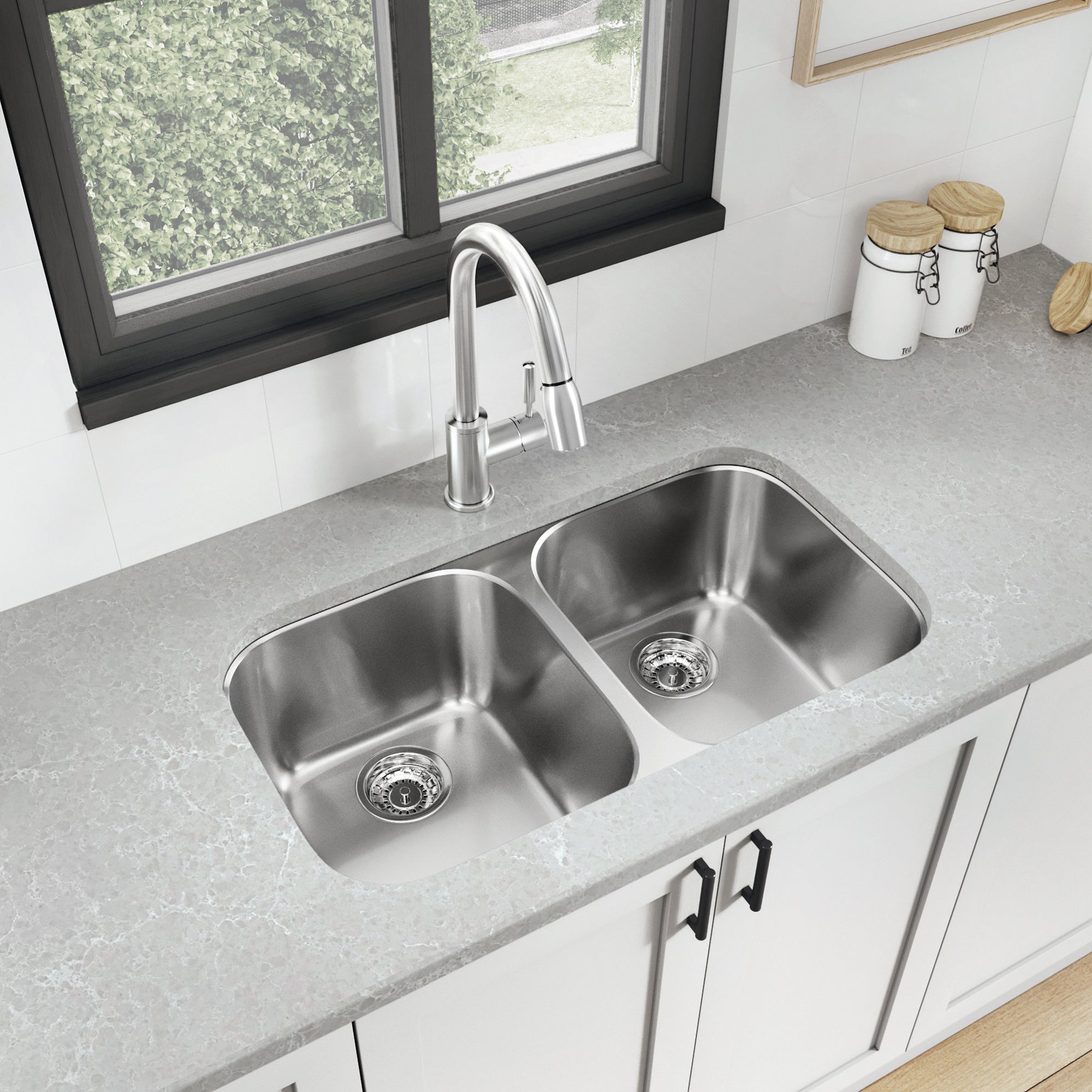 Blanco 400008- ESSENTIAL U 2 Undermount Kitchen Sink, Stainless Steel - FaucetExpress.ca