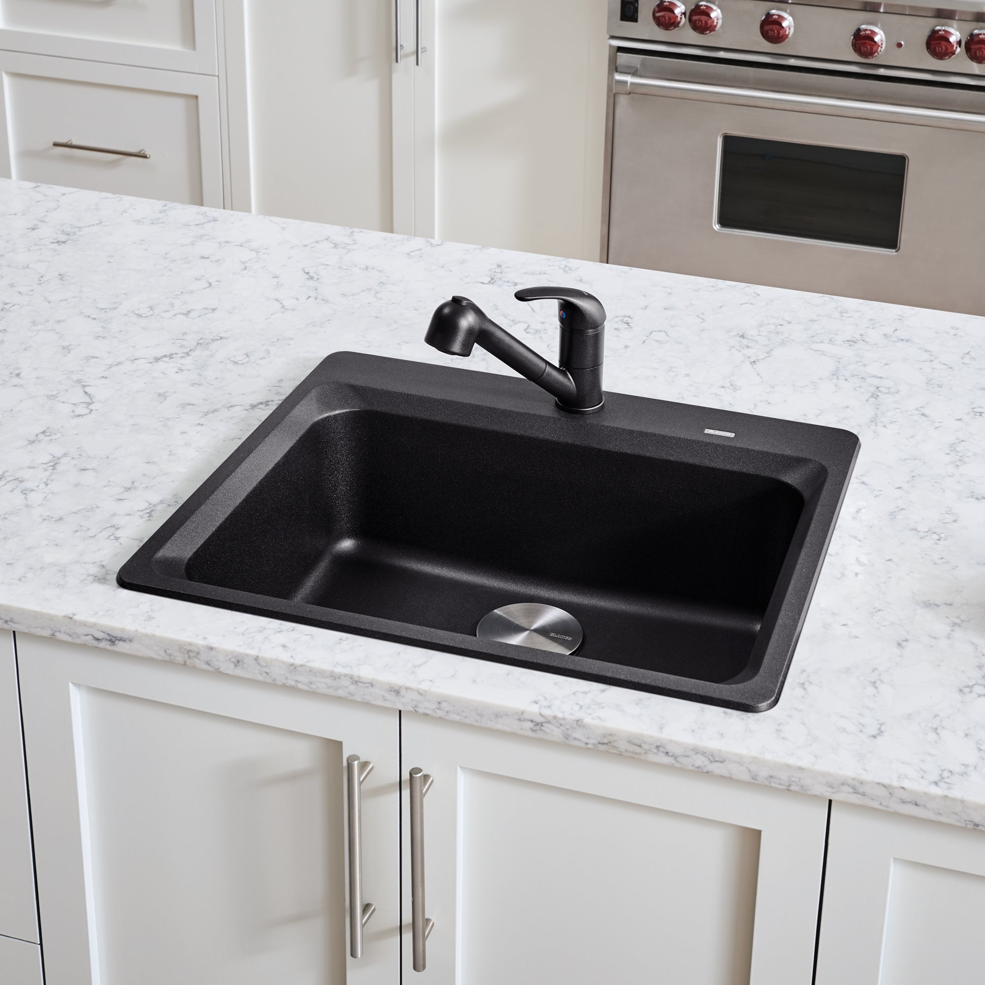 Blanco 400174- VISION 1 Drop-in Kitchen Sink, SILGRANIT®, Anthracite - FaucetExpress.ca