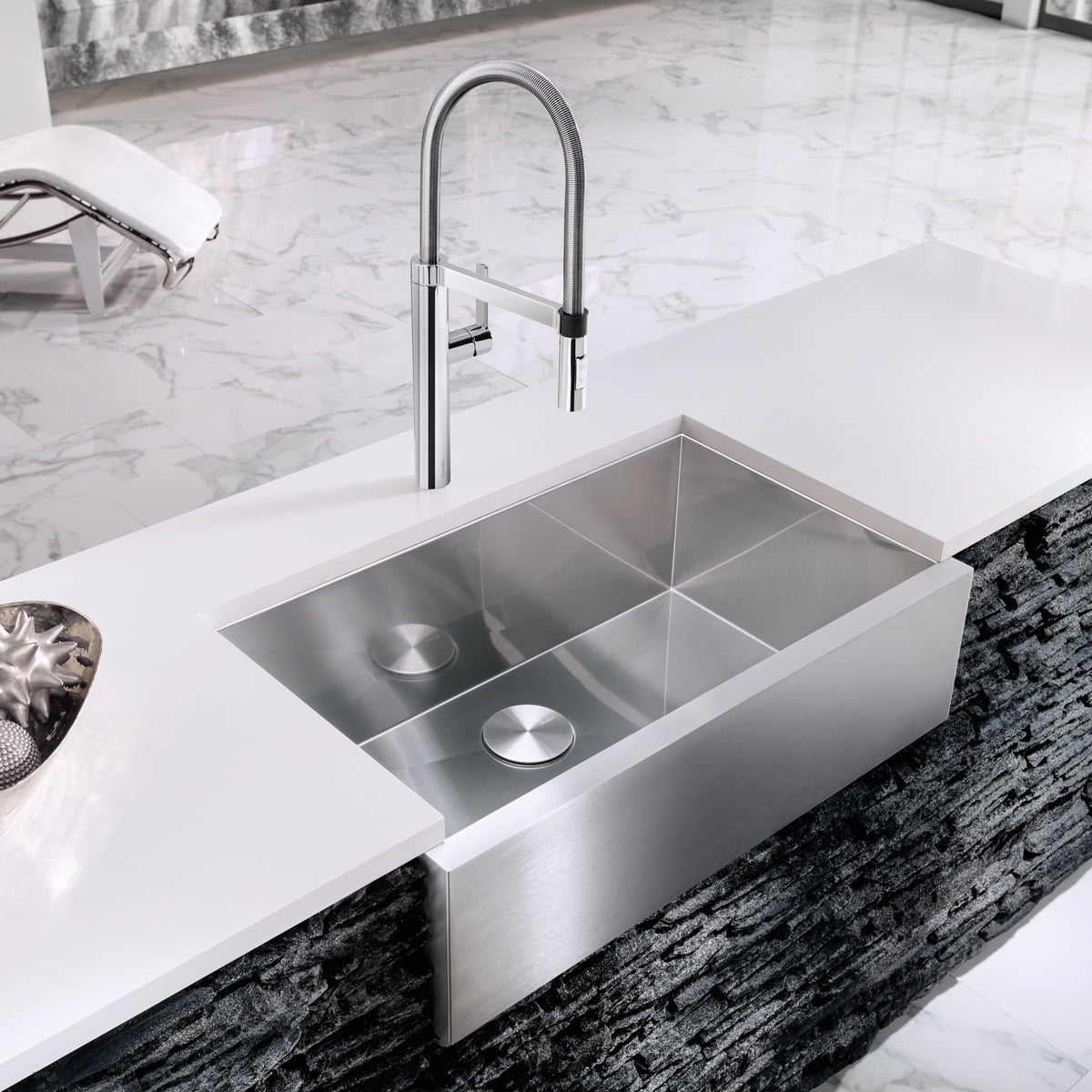 Blanco 400191- PRECISION U Super Single Farmhouse, STEELART® - FaucetExpress.ca