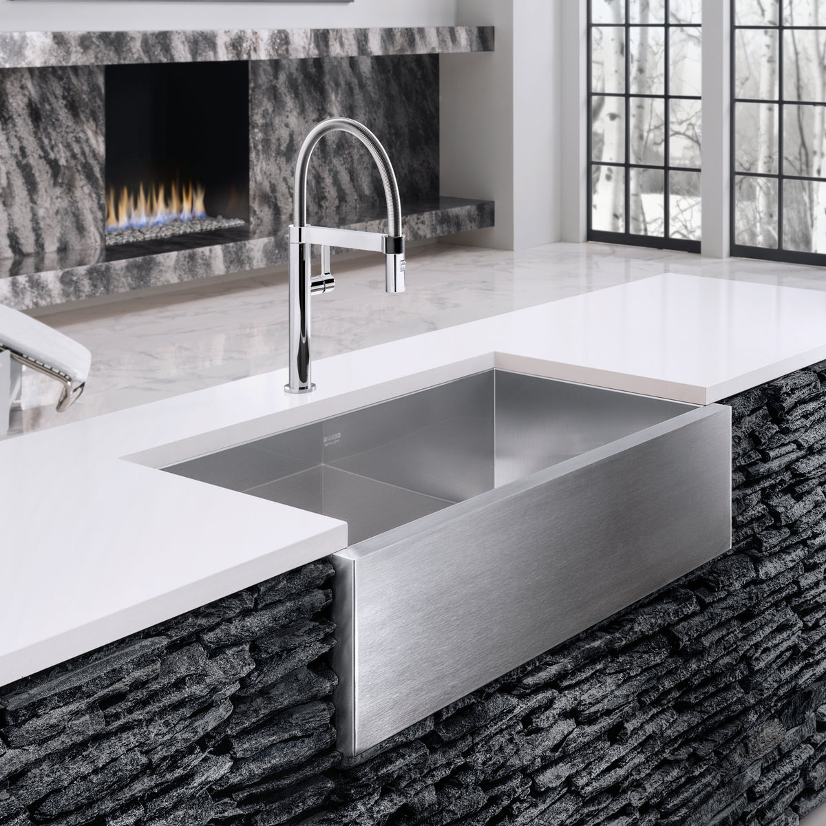 Blanco 400191- PRECISION U Super Single Farmhouse, STEELART® - FaucetExpress.ca
