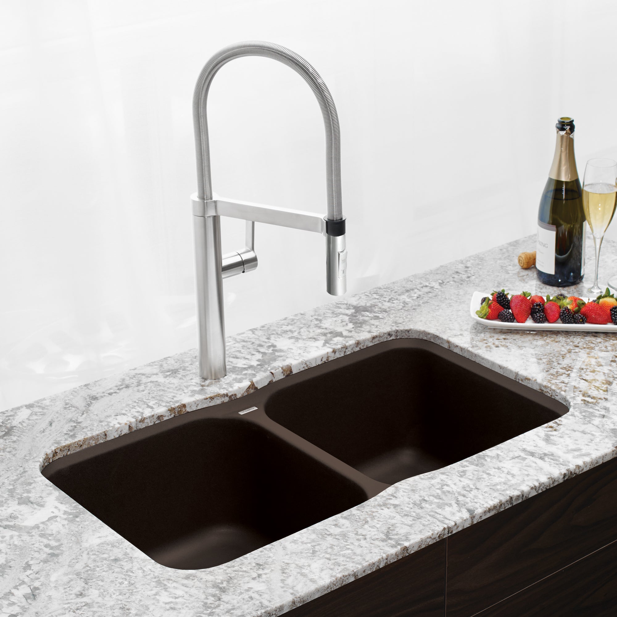 Blanco 400376- VISION U 2 Undermount Kitchen Sink, SILGRANIT®, Café - FaucetExpress.ca