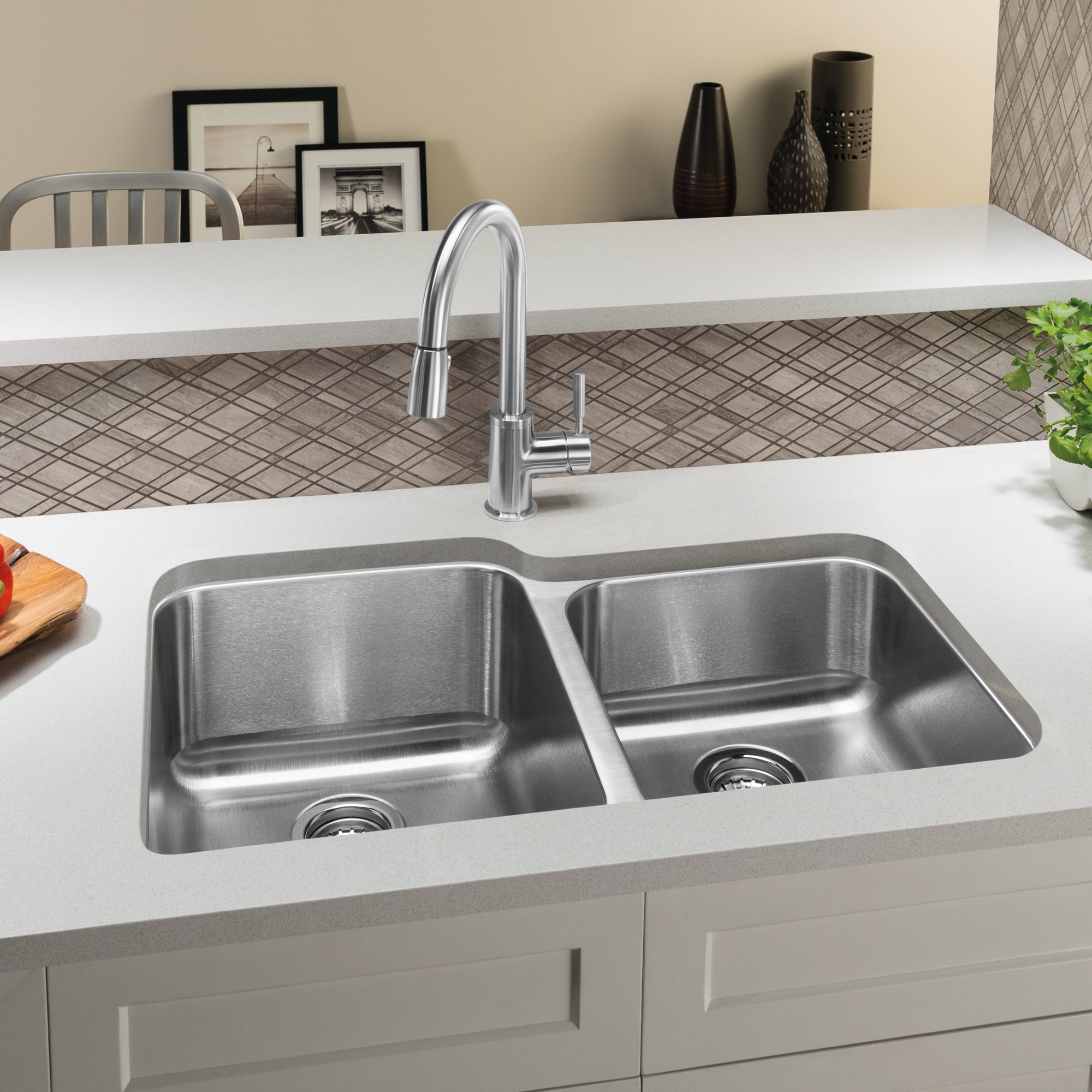 Blanco 401026- STELLAR U 1 ¾ Undermount Kitchen Sink, Stainless Steel - FaucetExpress.ca