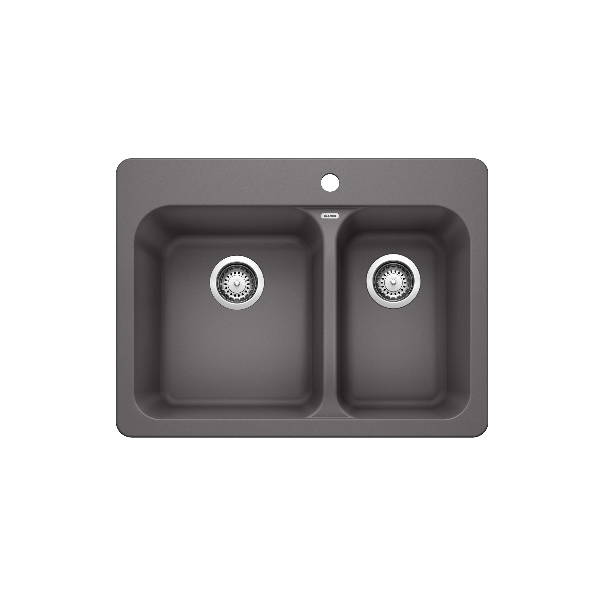 Blanco 401392- VISION 1 ½ Drop-in Kitchen Sink, SILGRANIT®, Cinder - FaucetExpress.ca